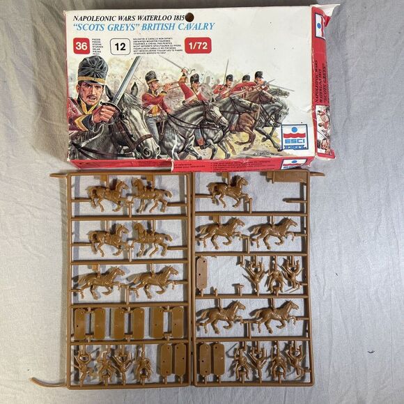 Esci Ertl 1/72 "Scots Greys" British Cavalry Waterloo 1815 Napoleonic Wars #217 - Picture 9 of 9